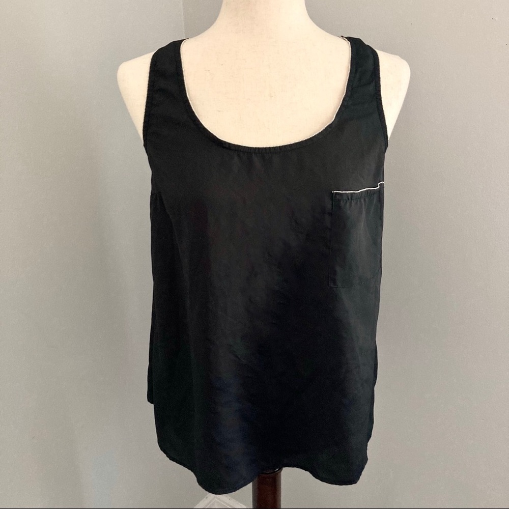 Charlotte Russe Black Beaded Racerback Tank Top XS
